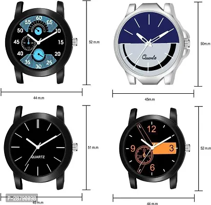 Stylish Multicoloured Synthetic Leather Analog Watch For Men Combo Of 4-thumb3