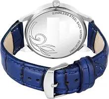 Stylish Blue Synthetic Leather Analog Watch For Men-thumb1