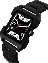 Stylish Black Metal Analog Watch For Men-thumb2