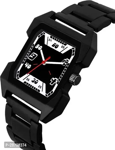 Stylish Black Metal Analog Watch For Men-thumb3