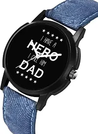 Stylish Blue Synthetic Leather Analog Watch For Men-thumb3