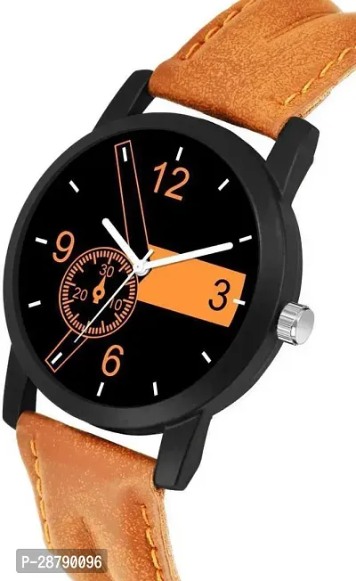 Stylish Brown Synthetic Leather Analog Watch For Men-thumb4