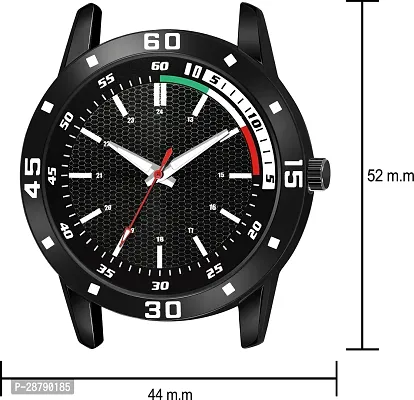 Stylish Black Silicone Analog Watch For Men-thumb3