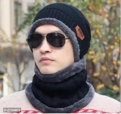 vStylish And Conformable Winter Beanie Cap With Face Mask For Extra  Protection From Cold Idle For Men And Women-thumb0