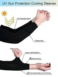 Stylish And Comfortable Stretchable Hand Sleeve for Sun Uv Protection And Sports  For Men And Women-thumb4