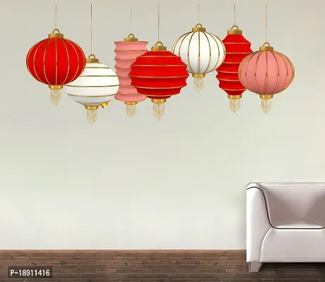 Decor Kraft Colourfull Lamps Designs Wall Sticker  Decal,Size- 66 Cm X 25 Cm,Decorative-thumb2