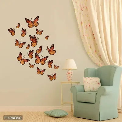 DECOR KRAFT PVC Vinyl Butterfly Stickers for Wall | Butterfly Wall Stickers, Home Decor Wall Stickers  Decal Wall Stickers [Multicolor, Size - 65 cm X 75 cm ]