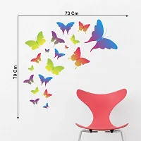 DECOR KRAFT PVC Vinyl Butterfly Stickers for Wall | Butterfly Wall Stickers, Home Decor Wall Stickers  Decal Wall Stickers [Multicolor, Size - 73 cm X 70 cm ]-thumb2