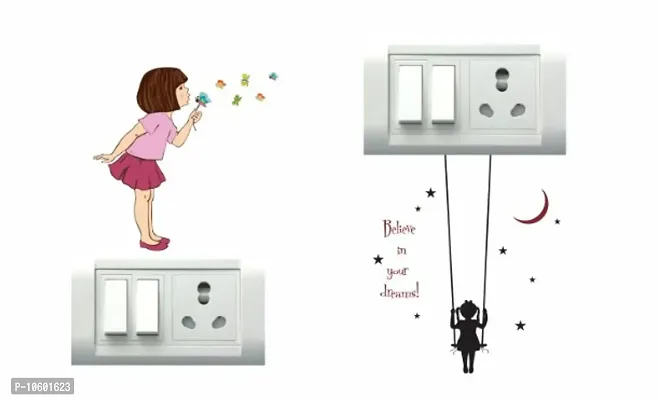 Creative Girls Switch Board Wall Sticker set of 6-thumb2