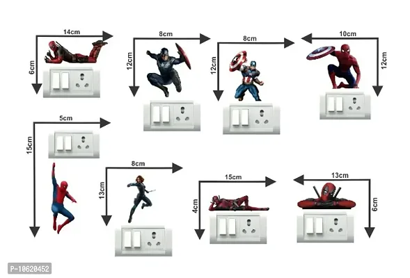 Spiderman Switch Board Wall Sticker set of 8-thumb3