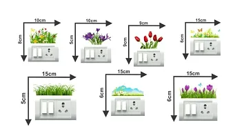 Grasses with Flowers Switch Board Wall Sticker set of 7-thumb2