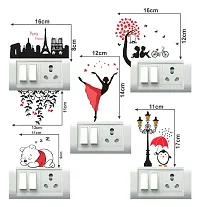 Flowers Switch Board Wall Sticker set of 5-thumb2