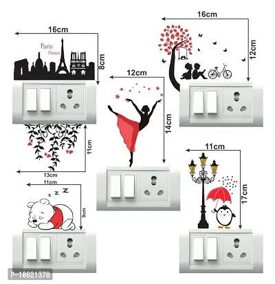 Flowers Switch Board Wall Sticker set of 5-thumb3