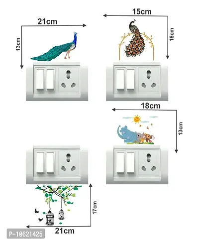 Animals Switch Board Wall Sticker set of 4-thumb3