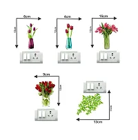 Flowerpot Switch Board Wall Sticker set of 6-thumb2