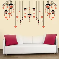 Heart Lamps Decorative Wall Sticker and Decals Pack of 1-thumb1