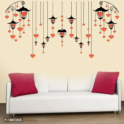 Heart Lamps Decorative Wall Sticker and Decals Pack of 1-thumb2