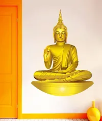 Lord Buddha Religious Wall Sticker and Decals Pack of 1-thumb1