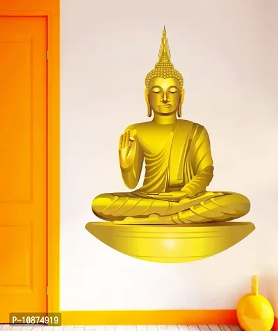 Lord Buddha Religious Wall Sticker and Decals Pack of 1-thumb2