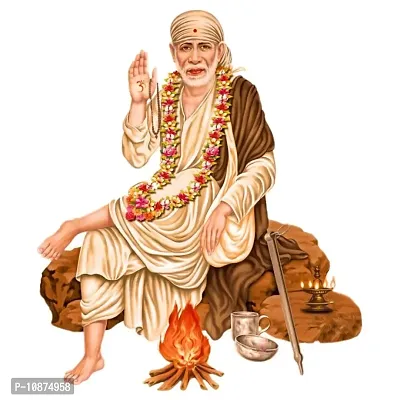 Saibaba Religious Wall Sticker and Decals Pack of 1