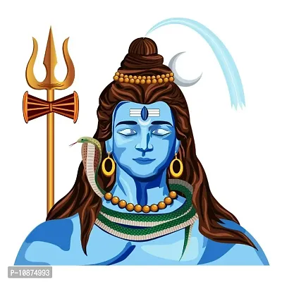 Blue Shiva Religious Wall Sticker and Decals Pack of 1