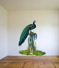 Peacock Design Birds Wall Sticker and Decals Pack of 1-thumb1