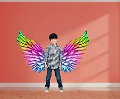 Colorful Wings Designs Decorative Wall Sticker and Decals Pack of 1-thumb1