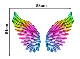 Colorful Wings Designs Decorative Wall Sticker and Decals Pack of 1-thumb2