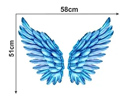 Blue Wings Decorative Wall Sticker and Decals Pack of 1-thumb2