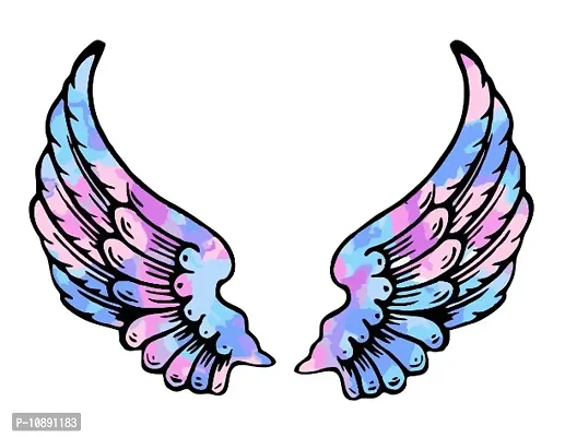 Colourfull Wings Design Decorative Wall Sticker and Decals Pack of 1