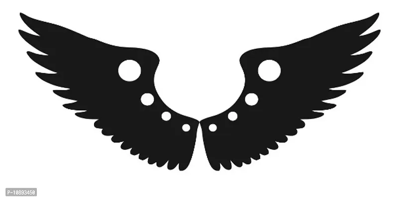 Black Wings Decorative Wall Sticker and Decals Pack of 1