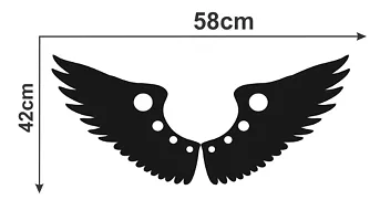 Black Wings Decorative Wall Sticker and Decals Pack of 1-thumb2