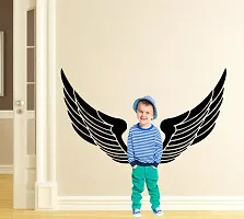 Black Wings Decorative Wall Sticker and Decals Pack of 1-thumb1