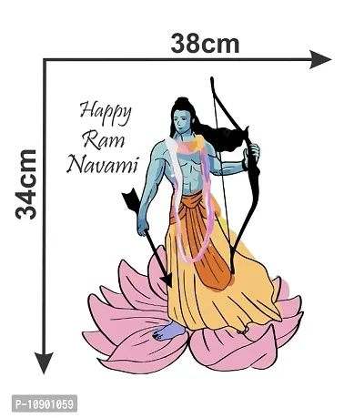 Ram Navami Design Religious Wall Sticker and Decals Pack of 1-thumb3