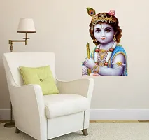 Lord Krishna Ji Religious Wall Sticker and Decals Pack of 1-thumb1