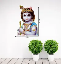 Lord Krishna Ji Religious Wall Sticker and Decals Pack of 1-thumb2