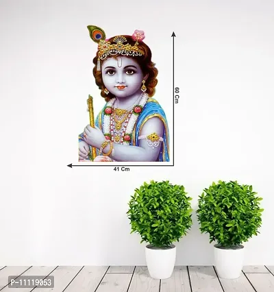 Lord Krishna Ji Religious Wall Sticker and Decals Pack of 1-thumb3