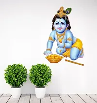 Little Krishna Religious Wall Sticker and Decals Pack of 1-thumb1