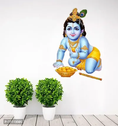 Little Krishna Religious Wall Sticker and Decals Pack of 1-thumb2