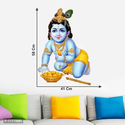 Little Krishna Religious Wall Sticker and Decals Pack of 1-thumb3