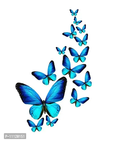 Blue Butterflies Birds Wall Sticker and Decals Pack of 1