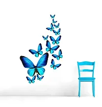 Blue Butterflies Birds Wall Sticker and Decals Pack of 1-thumb1