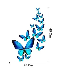 Blue Butterflies Birds Wall Sticker and Decals Pack of 1-thumb2