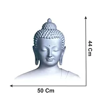 Lord Budha Silver color Religious Wall Sticker and Decals Pack of 1-thumb2