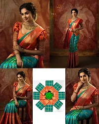 Stylish Women Banarasi Silk Jacquard Saree with Blouse piece-thumb1