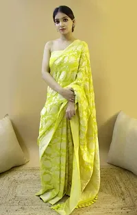 Stylish Women Banarasi Silk Jacquard Saree with Blouse piece-thumb2