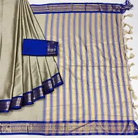 Stylish Cotton Silk Saree with Blouse piece For Women-thumb1