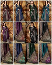 Stylish Women Banarasi Silk Jacquard Saree with Blouse piece-thumb1