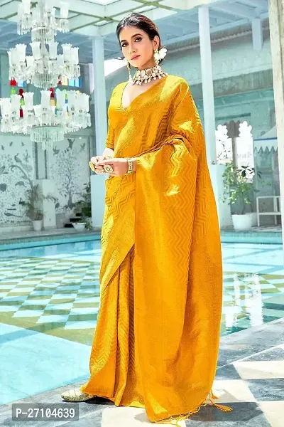 Stylish Women Banarasi Silk Jacquard Saree with Blouse piece-thumb0