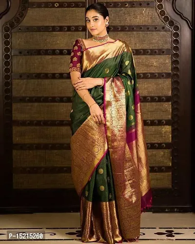 Elegant Multicoloured Art Silk Jacquard Women Saree with Blouse Piece